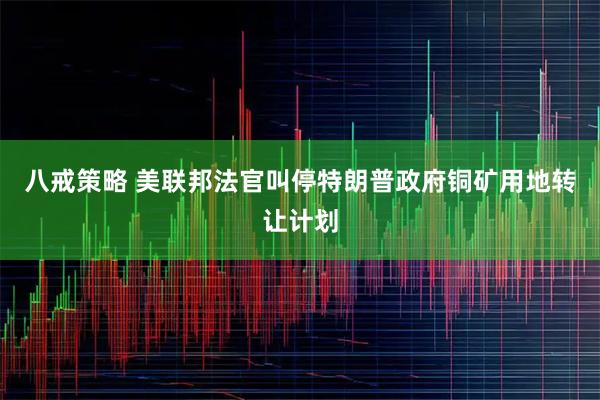 八戒策略 美联邦法官叫停特朗普政府铜矿用地转让计划