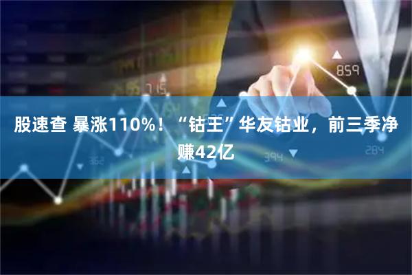股速查 暴涨110%！“钴王”华友钴业，前三季净赚42亿