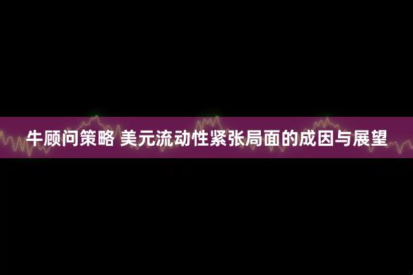 牛顾问策略 美元流动性紧张局面的成因与展望