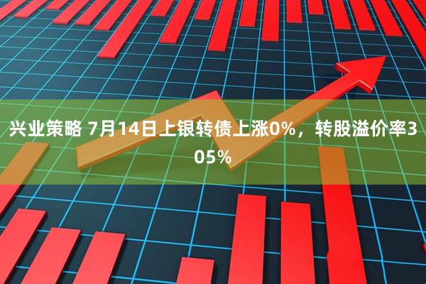兴业策略 7月14日上银转债上涨0%，转股溢价率305%